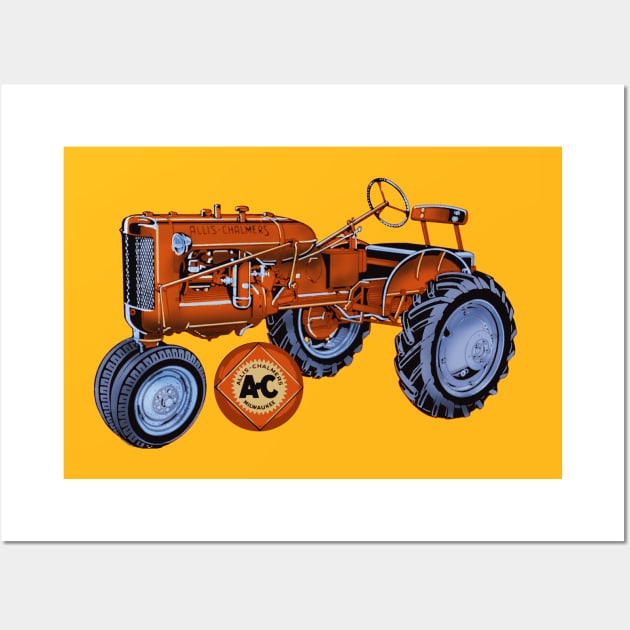 Allis Chalmers Tractor USA Wall Art by Midcenturydave